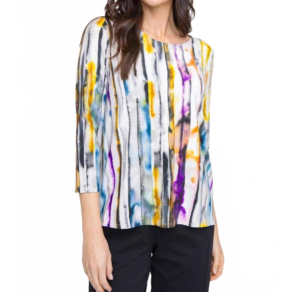NEW LIV BY HABITAT arthouse knit easy tee - multi in multi
